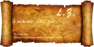 Lackner Zéta névjegykártya